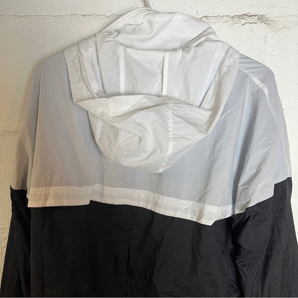 Nike Black White Color Block Windbreaker Mesh Jacket Large - Picture 6 of 16